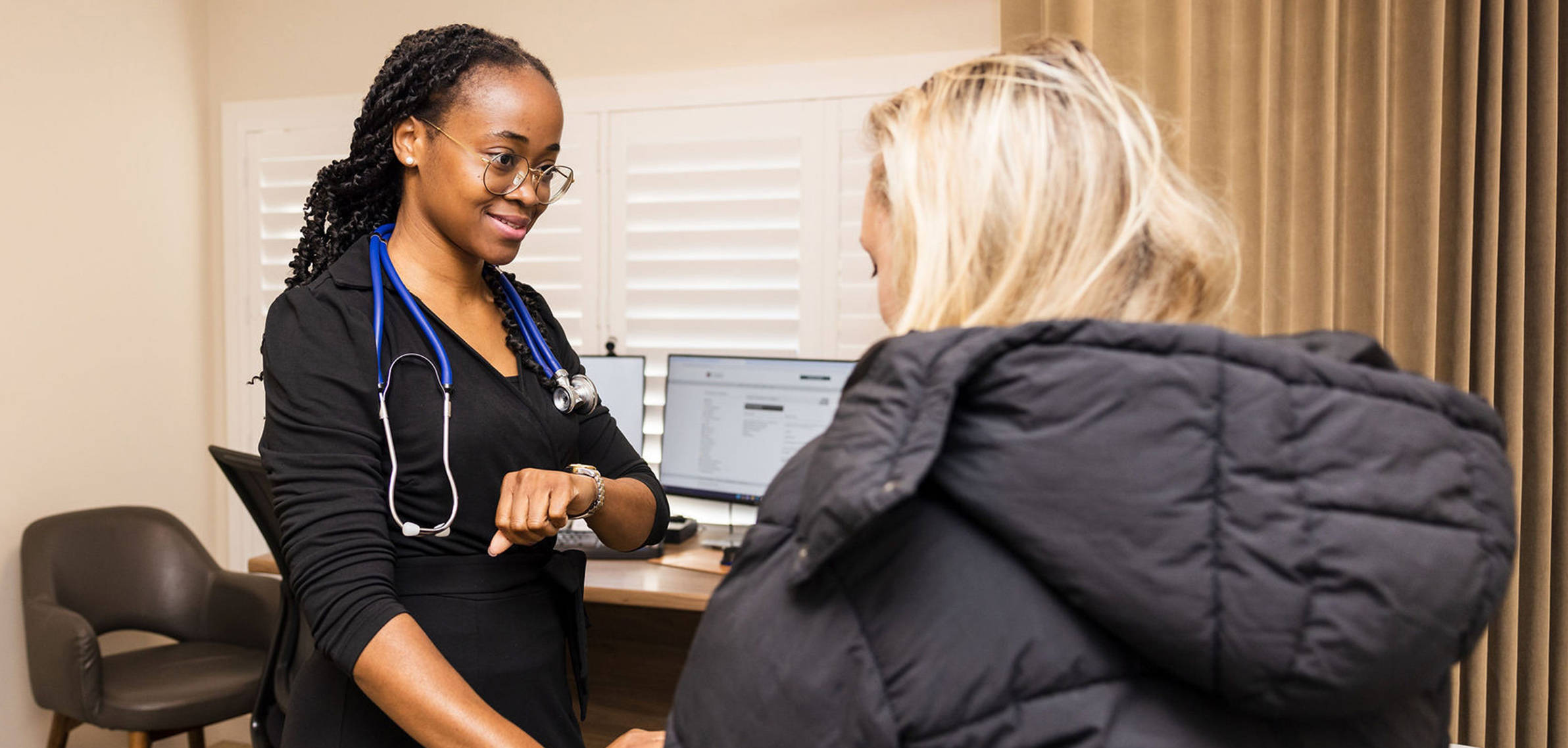 An doctor with a patient at Cambewarra Mountain Health